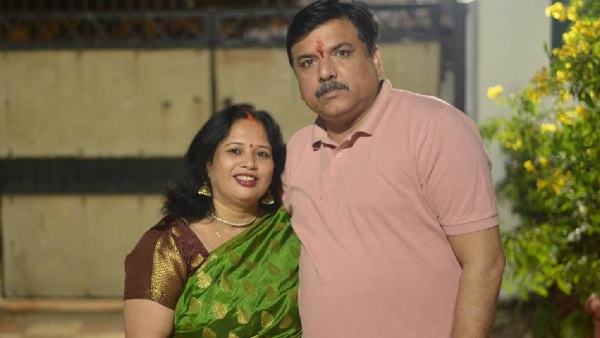 AAP MP Sanjay Singh and his wife Anita Singh AAP MP Sanjay Singh and his wife Anita Singh