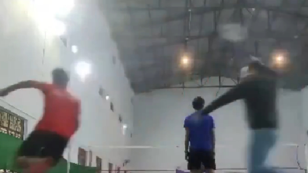 Shocking Video Athlete Runs For His Life As Bihar ADM Chases Him For Refusing To Play Badminton