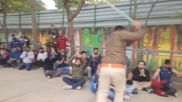 Police Lathi Charge On Student Police Lathi Charge On Student