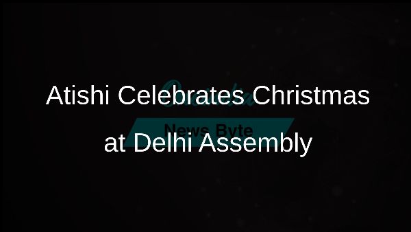 Atishi Celebrates Christmas at Delhi Assembly Atishi Celebrates Christmas at Delhi Assembly