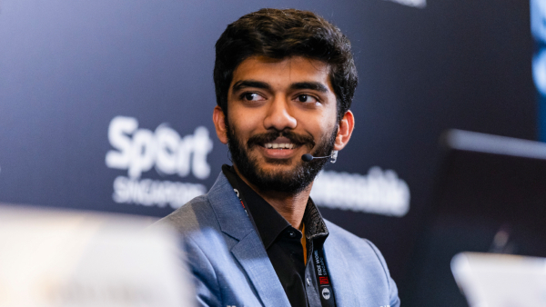 D Gukesh addresses the media after beating title-holder China s Ding Liren in the 14th and last game of the FIDE World Chess Championship 2024 in Singapore Thursday Dec 12 2024