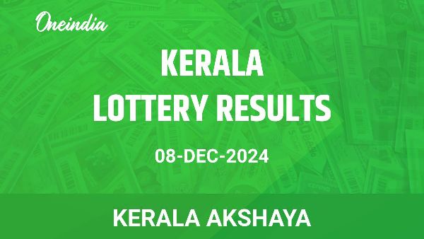 Results of the Kerala State Lottery Akshaya for December 8