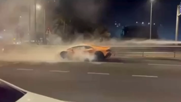 Lamborghini Catches Fire