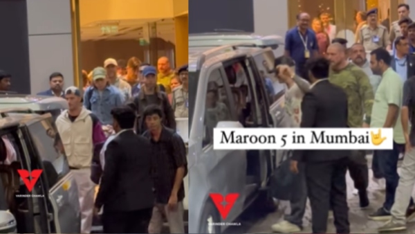 WATCH Video Maroon 5 Arrives In Mumbai