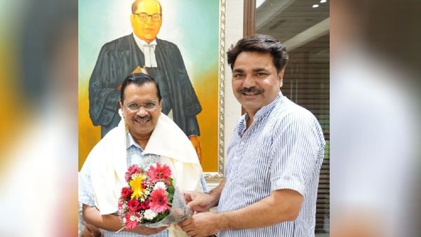 Naresh Balyan with Arvind Kejriwal File Photo