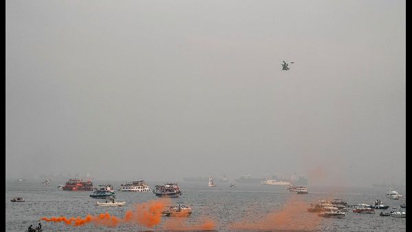 Rehearsal for Navy Day Celebrations in Puri