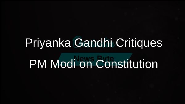 Priyanka Gandhi Critiques PM Modi on Constitution