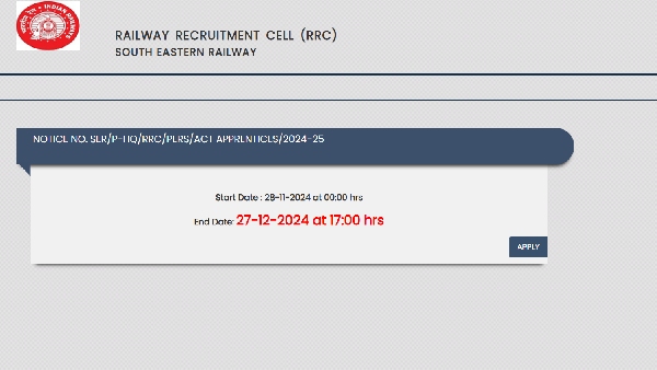 RRC SER Recruitment 2024
