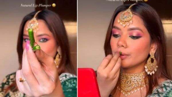 Internet Furious Over Delhi Influencer s Green Chilli Lip Plumping Video
