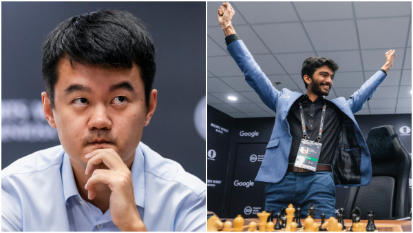 India s D Gukesh during the 14th game of the FIDE World Chess Championship 2024 against China s Ding Liren in Singapore Thursday Dec 12 2024