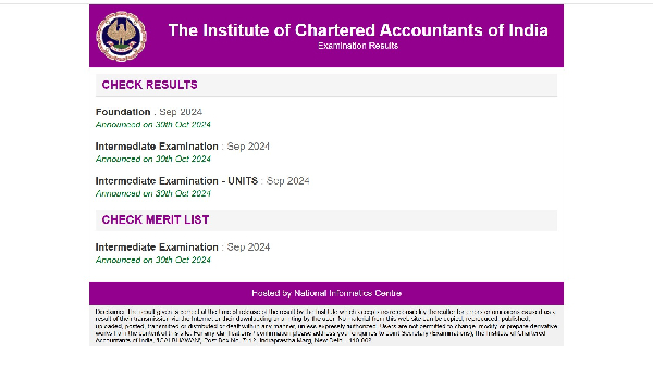 ICAI CA November Result 2024
