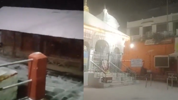 WATCH VIdeo Snowfall In Uttarkashi