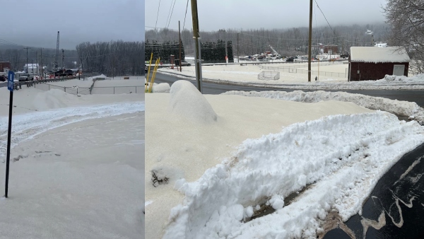 WATCH Brown Snow Blankets Maine Town