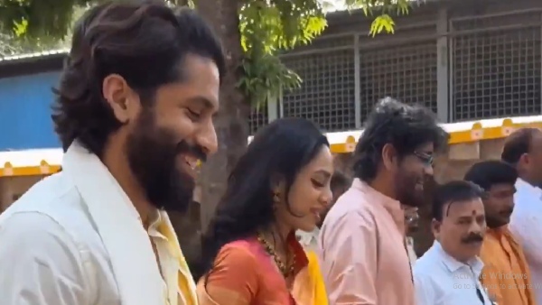 Naga Chaitanya Sobhita Nagarjuna Visit Temple