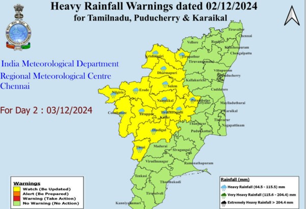 Tamil Nadu Rains Is There A Holiday For Schools In Chennai amp amp Other Dists On Tuesday Dec 3