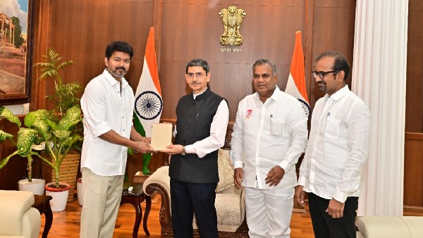 Vijay Meets Governor Amid Protests In Tamil Nadu Vijay Meets Governor Amid Protests In Tamil Nadu