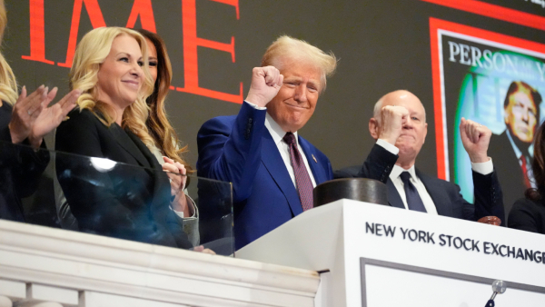 President-elect Donald Trump gestures after ringing the opening bell at the New York Stock Exchange Thursday Dec 12 2024 in New York President-elect Donald Trump gestures after ringing the opening bell at the New York Stock Exchange Thursday Dec 12 2024 in New York