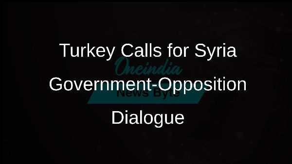 Turkey Calls for Syria Government-Opposition Dialogue