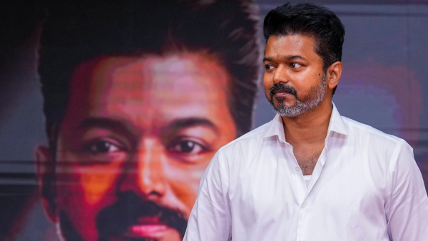 Actor and TVK President Vijay during the launch of the book Ellarukumana Thalaivar Ambedkar a compilation of essays on Dr BR Ambedkar on his death anniversary in Chennai Friday Dec 6 2024