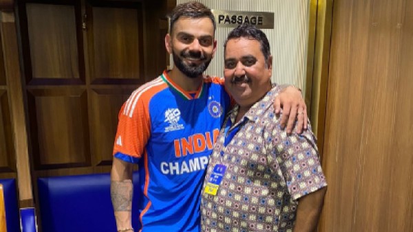 Virat Kohli and his coach Raj Kumar Sharma