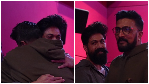 Yash Hugs Sudeep At Upendra s UI Premiere Show Video Goes Viral