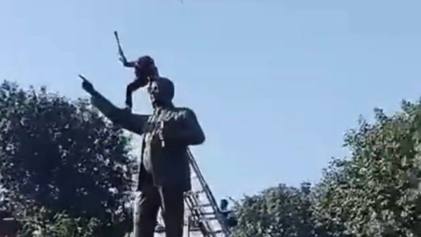 BJP Slams AAP Over Ambedkar Statue Damage BJP Slams AAP Over Ambedkar Statue Damage