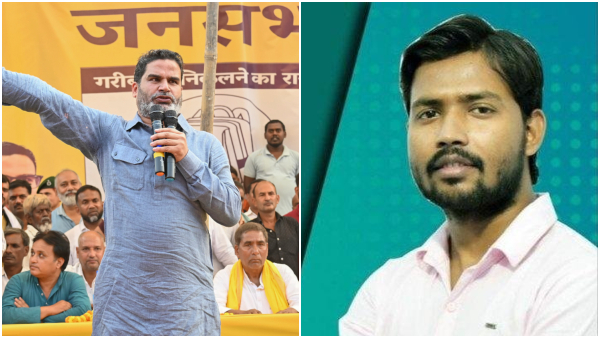 Jan Suraaj chief Prashant Kishor and Faisal Khan aka Khan Sir R