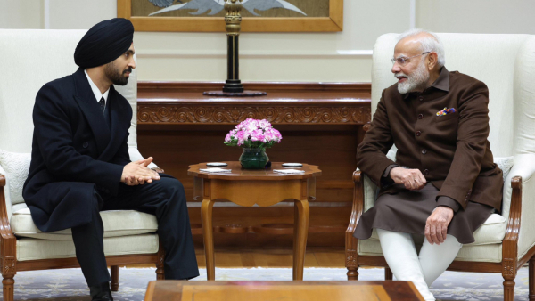 Prime Minister Narendra Modi during a meeting with singer-actor Diljit Dosanjh Prime Minister Narendra Modi during a meeting with singer-actor Diljit Dosanjh