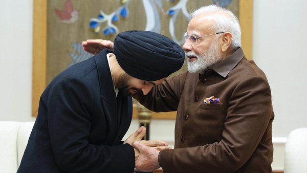 Prime Minister Narendra Modi during a meeting with singer-actor Diljit Dosanjh