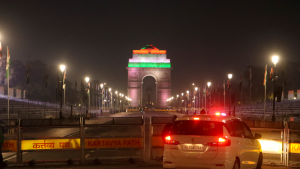 India Gate illuminated with tri-colour lights on the eve of Republic Day in New Delhi Saturday Jan 25 2025 India Gate illuminated with tri-colour lights on the eve of Republic Day in New Delhi Saturday Jan 25 2025