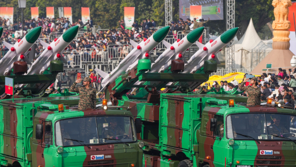Akash Army Launcher system on display