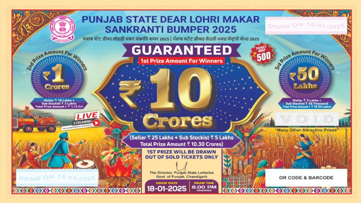 Punjab State Lohri Makar Sankranti Bumper Lottery 2025 Draw Date