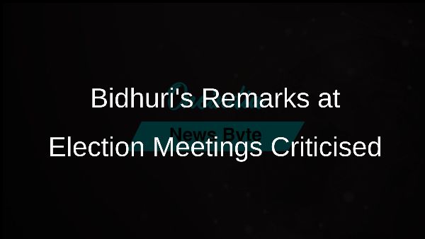 Bidhuris Remarks at Election Meetings Criticised