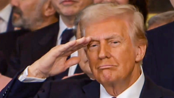President Donald Trump after taking the oath of office during the 60th Presidential Inauguration in the Rotunda of the U S Capitol in Washington President Donald Trump after taking the oath of office during the 60th Presidential Inauguration in the Rotunda of the U S Capitol in Washington