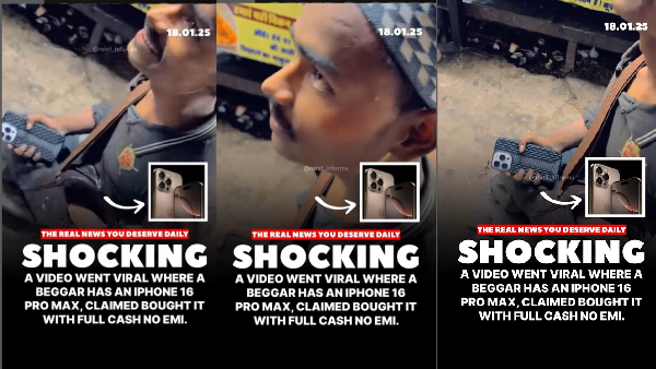 Viral Video Beggar With iPhone 16 Pro