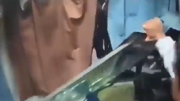 Angry Devotees Attack Train