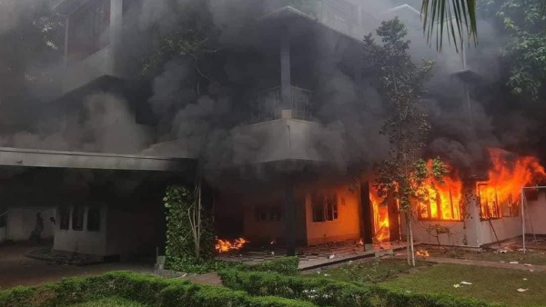 Sheikh Hasina s Family House Torched Sheikh Hasina s Family House Torched