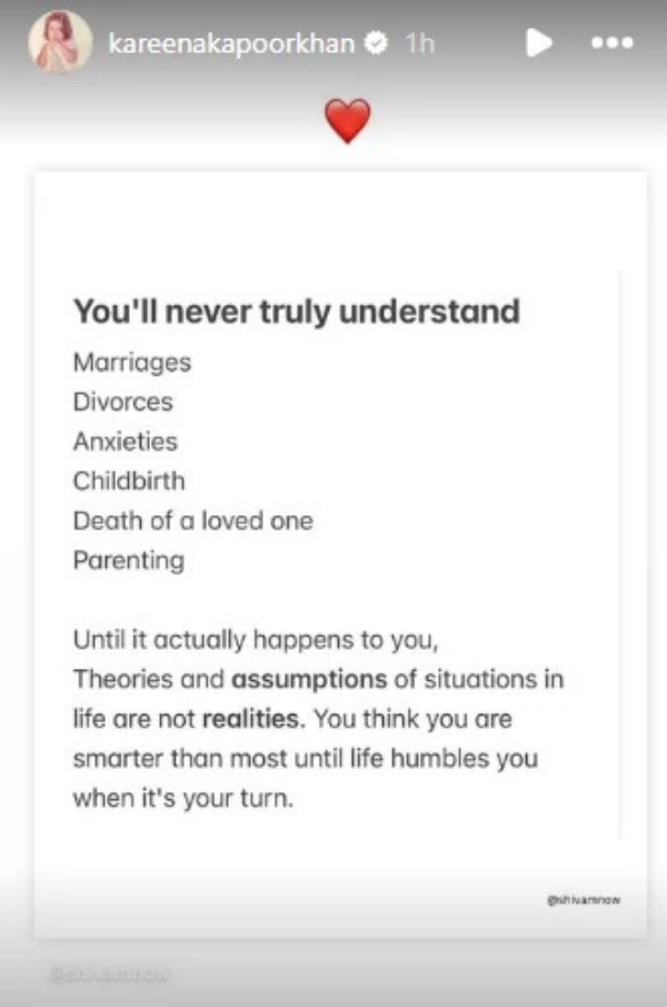 Is Kareena Kapoor s Cryptic Post Hinting at a Divorce with Saif Ali Khan Is Kareena Kapoor s Cryptic Post Hinting at a Divorce with Saif Ali Khan