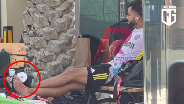Virat Kohli Spotted With Ice Pack On Leg Virat Kohli Spotted With Ice Pack On Leg