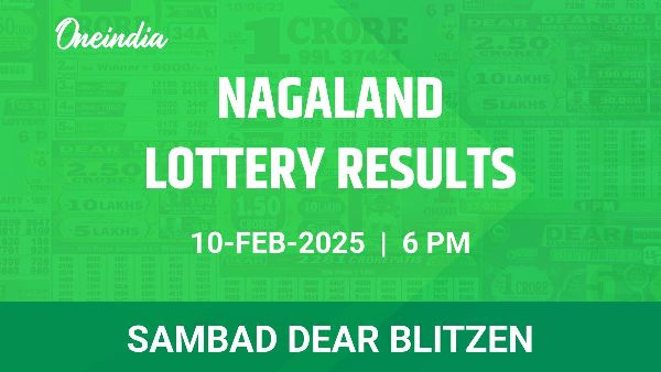 Results of the Nagaland State Lottery Dear Blitzen for February 10 at 6 PM
