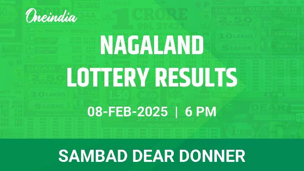 Results of the Nagaland State Lottery Dear Donner for February 8 at 6 PM