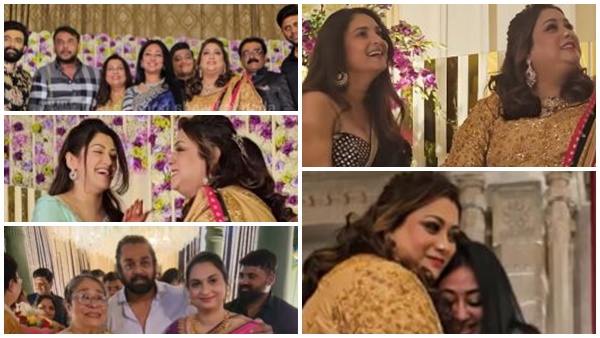 Rakshitha s Brother Wedding Reception Darshan Ramya Radhika Kumaraswamy Attend - See Photos