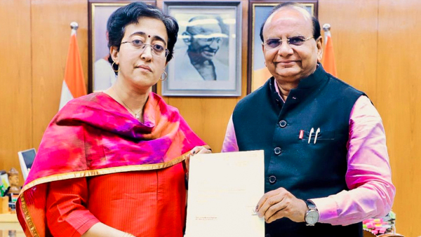 AAP leader Atishi submits her resignation as Delhi Chief Minister to Lt Governor VK Saxena in New Delhi on Sunday Feb 9 2025