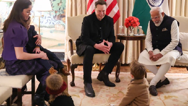 PM Modi Meets Elon Musk