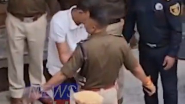 Assam Video Of Police Being Frisked Assam Video Of Police Being Frisked