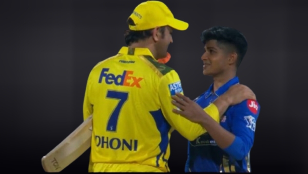 MS Dhoni and Vignesh Puthur