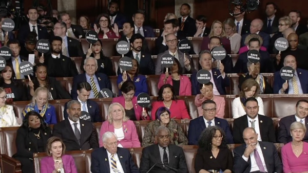 Democrats Protest During Trump Speech Democrats Protest During Trump Speech