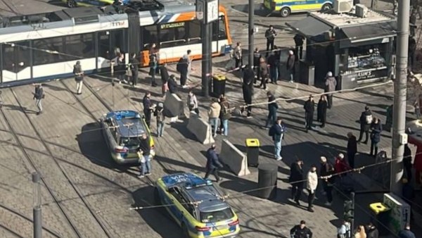 A vehicle rammed into a crowd