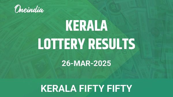 Results of the Kerala State Lottery Fifty Fifty for March 26
