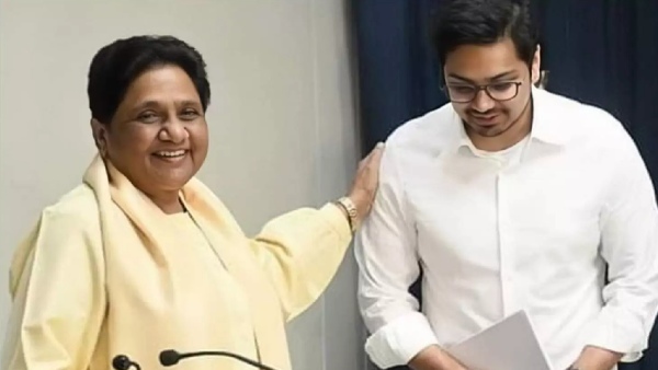 BSP Supremo Mayawati and Akash Anand